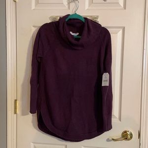 Plum sweater turtleneck tunic